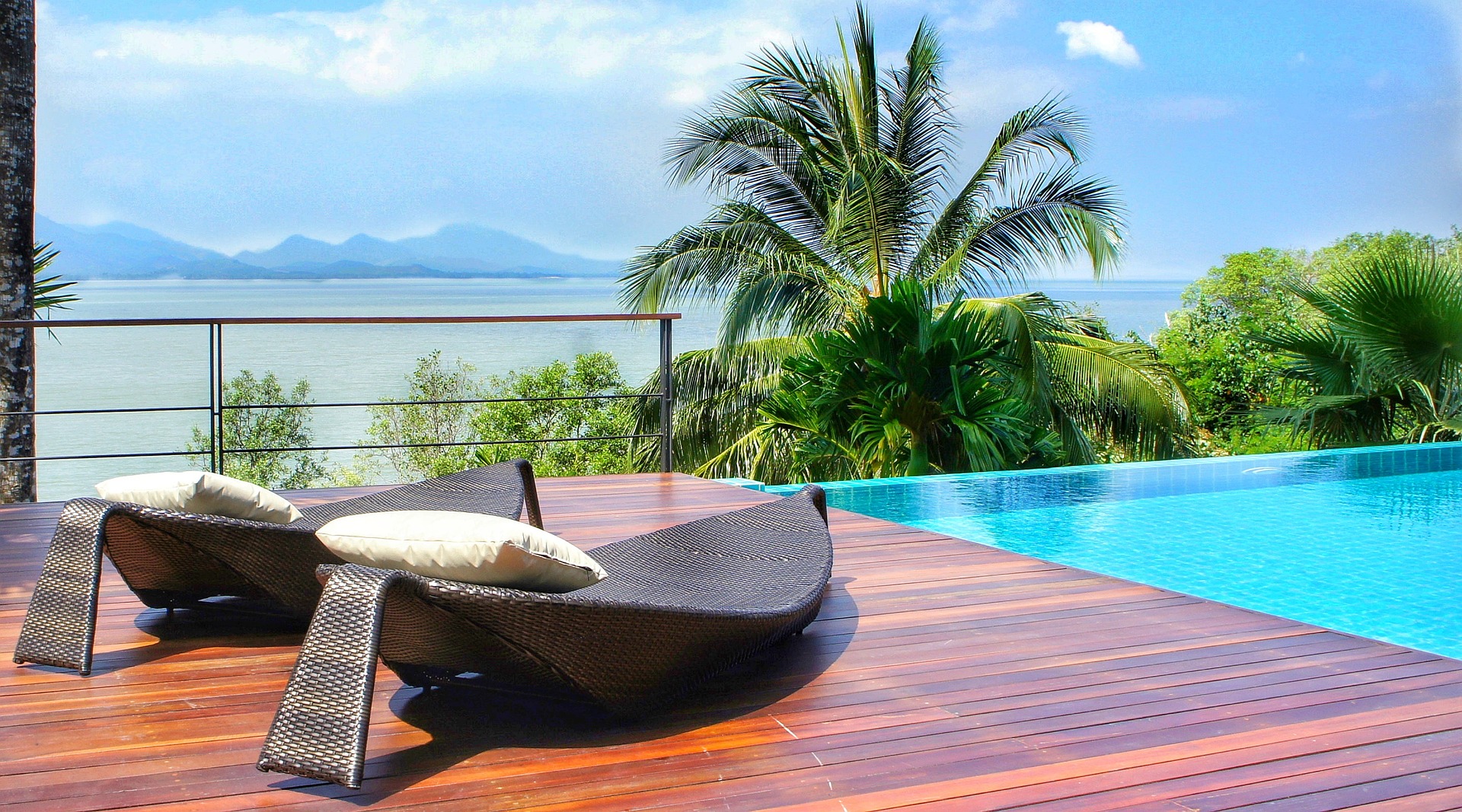 luxury pool ocean view