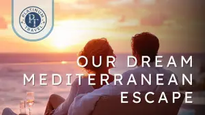 Together at dusk overlooking the Mediterranean Sunset