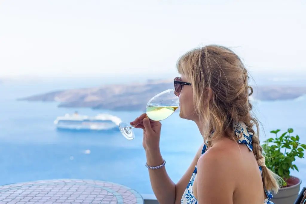 An Evening at a Family Winery in Santorini