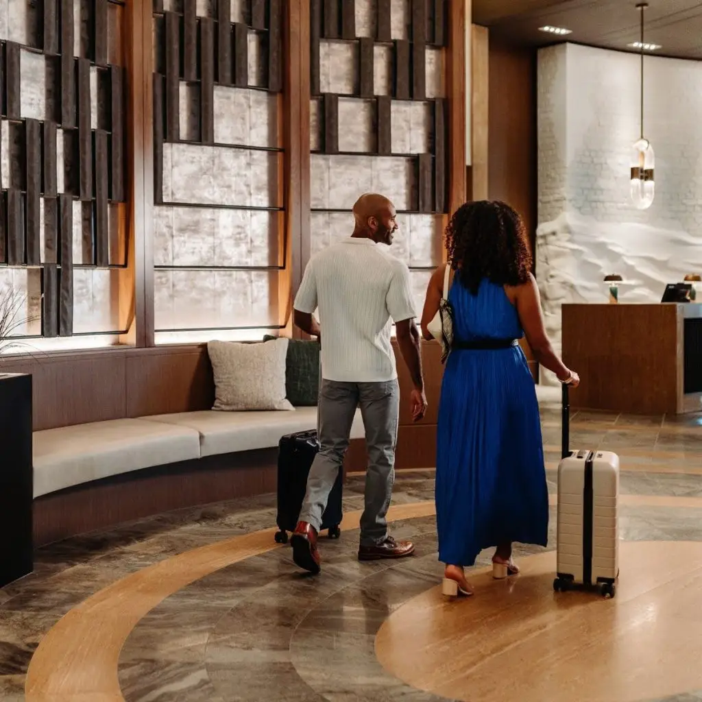 Elegant hotel arrival creating a calm, effortless first impression