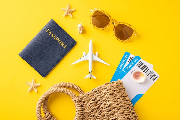 Passport and boarding pass ready for travel